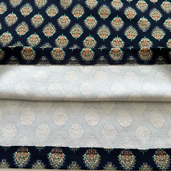 Banana Republic Factory Dress Blue Print Sleeveless Back Cut Out Shift Small - Picture 9 of 11